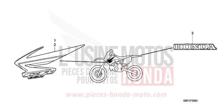 MARKE von CR85R "Big Wheel" EXTREME RED (R292) von 2007